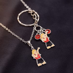 red era necklace keychain set